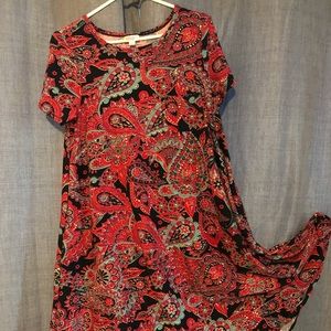 LuLaRoe Carly Small multi paisley